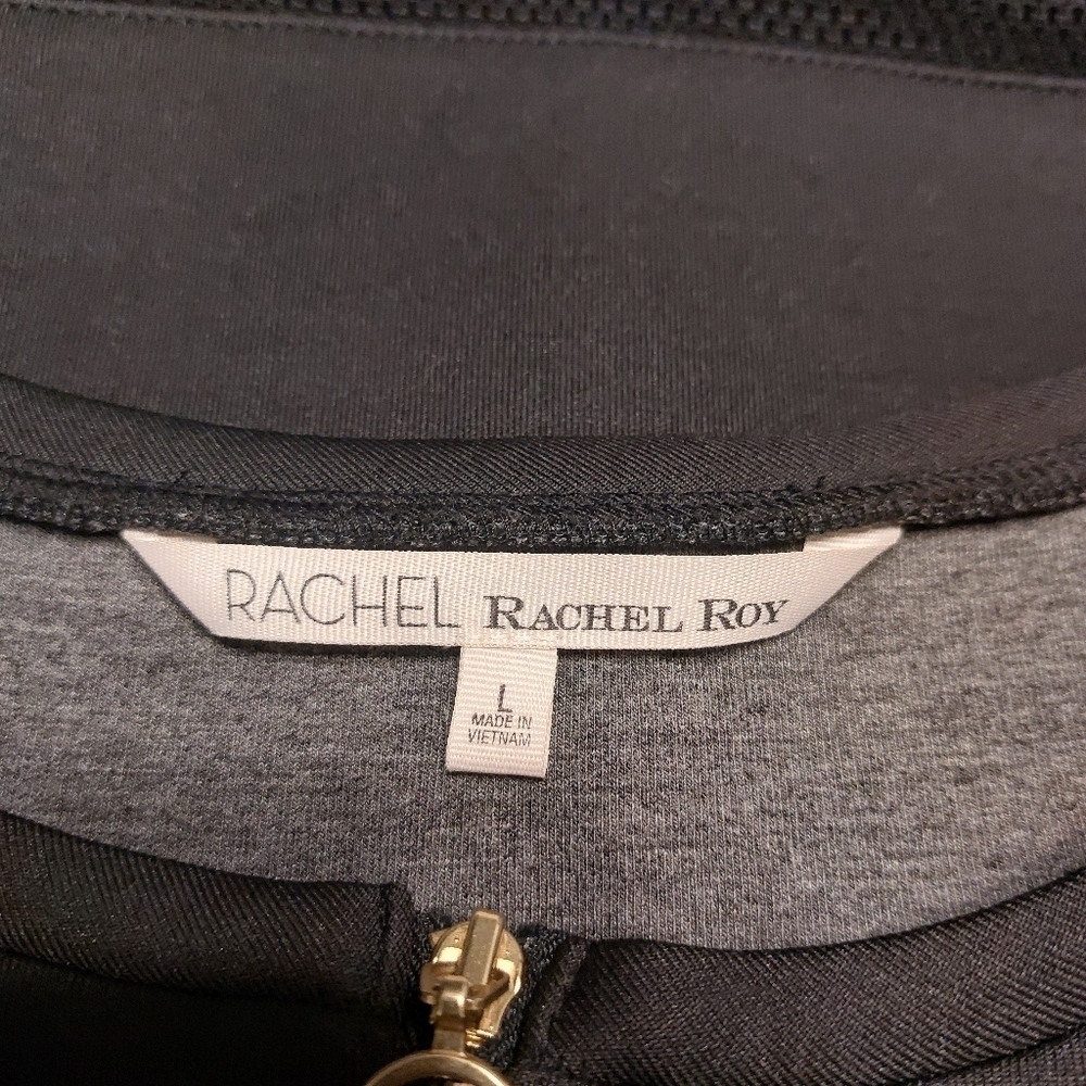 RACHEL Rachel Roy Sleeveless Zipper Front Midi Cocktail Dress- size L - Picture 5 of 6
